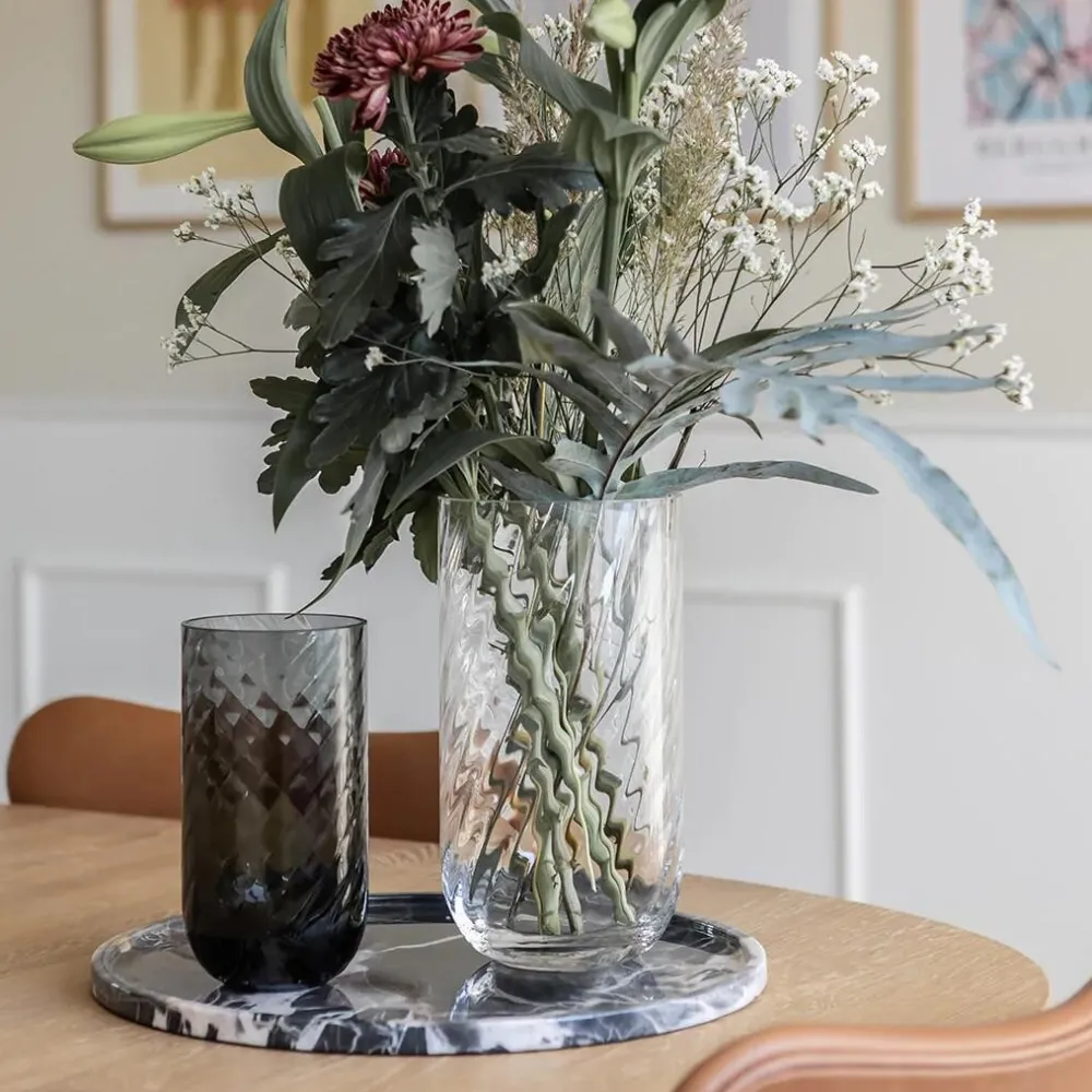 Specktrum Meadow Swirl Cylinder Vase Clear Medium^ Vaser|Andet Boligtilbehør