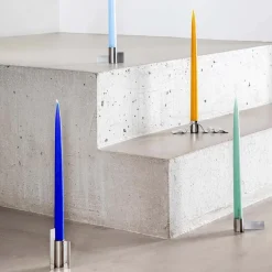 Stences Icon Candlestick 02 Brushed Chrome^ Andet Boligtilbehør|Lysestager