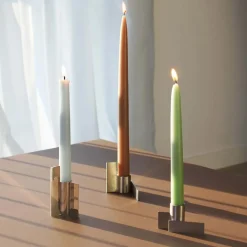 Stences Icon Candlestick 02 Brushed Chrome^ Andet Boligtilbehør|Lysestager