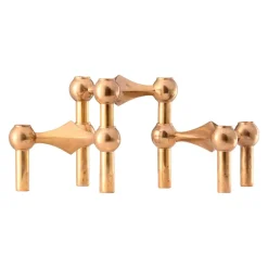 STOFF Nagel Candle Holder Set With 3 Brass^ Andet Boligtilbehør|Lysestager