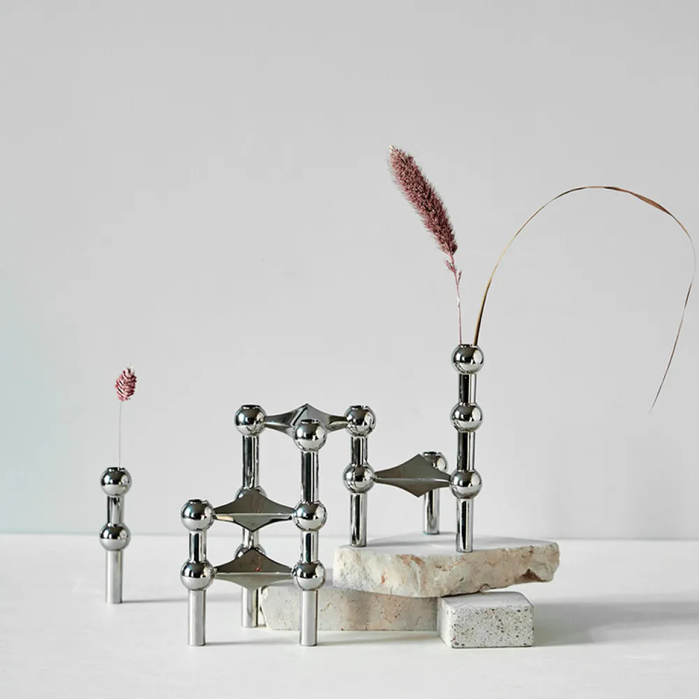 STOFF Nagel Vase Krom^ Andet Boligtilbehør|Vaser