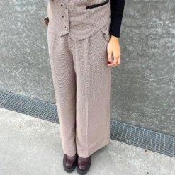 Stories From The Atelier - By Copenhagen Shoes Stories From The Atelier As Magic Solid Pants Sand Check^Dame Underdele