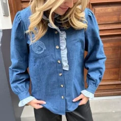 Stories From The Atelier - By Copenhagen Shoes Stories From The Atelier Nature Shirt Medium Blue^Dame Overdele