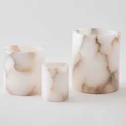 Tell Me More Alabaster Candle Holder Medium^ Andet Boligtilbehør|Lysestager