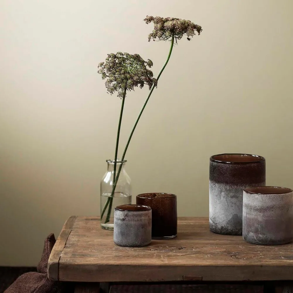 Tell Me More Frost Candleholder Small Brown^ Andet Boligtilbehør|Lysestager