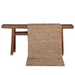 Tell Me More Hemp Wool Stripe Rug Nature 80x300 cm^ Entré|Tæpper & Måtter