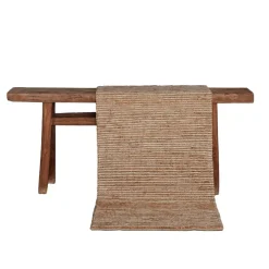 Tell Me More Hemp Wool Stripe Rug Nature 80x200 cm^ Entré|Tæpper & Måtter