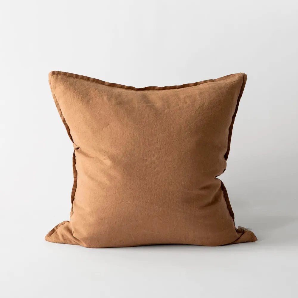 Tell Me More Linen Cushion Hazelnut 50x50 cm^ Puder