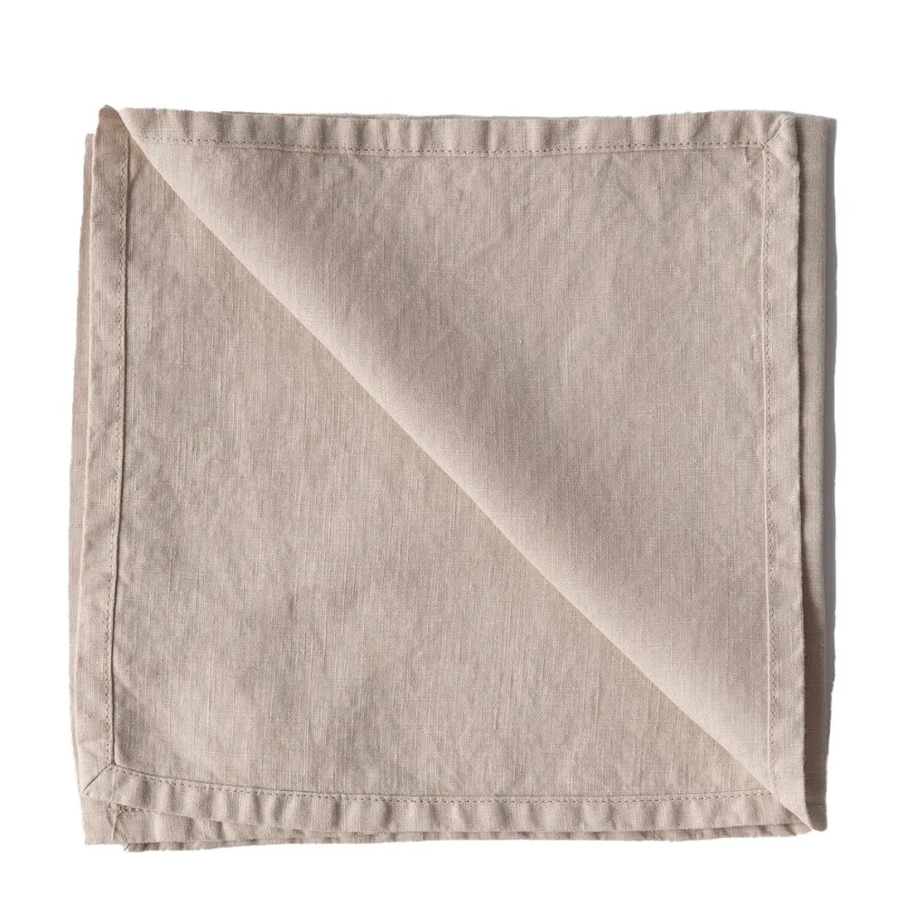 Tell Me More Napkin Linen Warm Grey^ Køkken|Køkkentekstiler