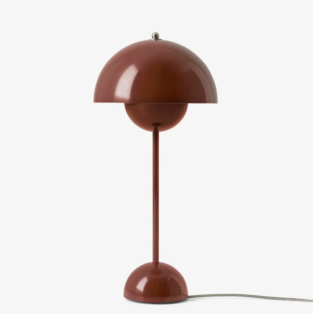&Tradition Flowerpot Table Lamp VP3 Red Brown^Børn Belysning|Bordlamper