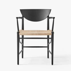 &Tradition HM4 Drawn Chair Black Lacquered Oak^ Stole|Stue