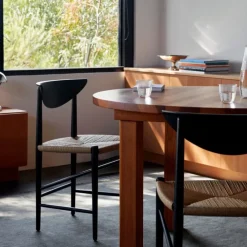 &Tradition HM3 Drawn Chair Black Lacquered Oak^ Stole|Stue