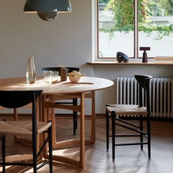 &Tradition HM3 Drawn Chair Black Lacquered Oak^ Stole|Stue