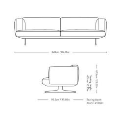&Tradition Inland AV23 Sofa Cognac Læder^ Stue|Sofaer