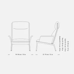 &Tradition Muno LN17 Hallingdal 0126 Dark Chrome Legs^ Stue|Stole