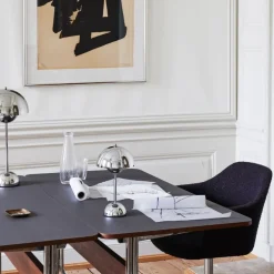 &Tradition Pavilion AV16 Iron Linoleum Walnut Chrome Base^ Kontor