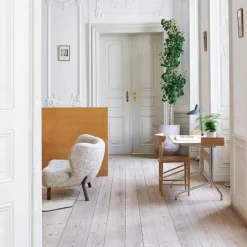 &Tradition Pavilion AV17 Mushroom Linoleum Oak Chrome Base^ Kontor