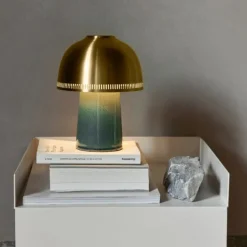 &Tradition SH8 Raku Blue Green/Brass^ Bordlamper|Stue