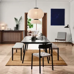 &Tradition TK5 Betty Bench Black Oak Natural Webbing^ Stue|Entré