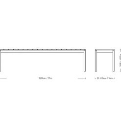 &Tradition Ville AV28 Bænk Bronze Green^ Havemøbler