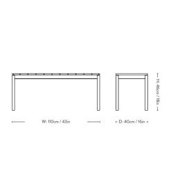 &Tradition Ville AV27 Bænk Warm Black^ Havemøbler