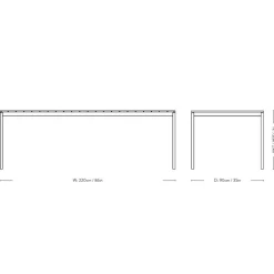 &Tradition Ville AV26 Spisebord Warm Black^ Havemøbler