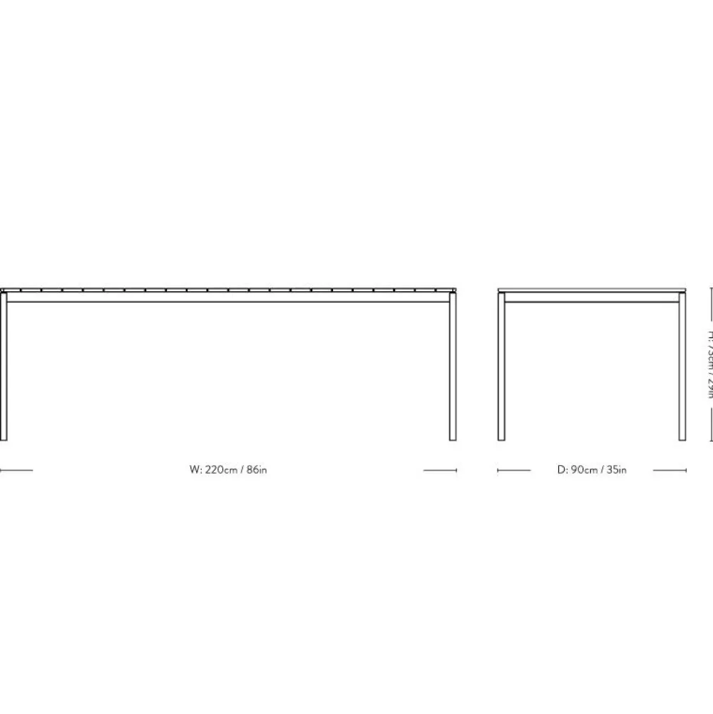 &Tradition Ville AV26 Spisebord Warm Black^ Havemøbler