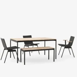 &Tradition Ville AV25 Spisebord Warm Black^ Havemøbler