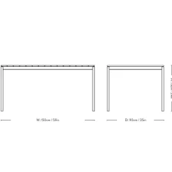 &Tradition Ville AV25 Spisebord Warm Black^ Havemøbler