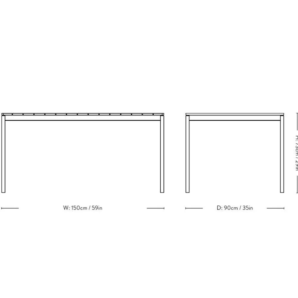 &Tradition Ville AV25 Spisebord Warm Black^ Havemøbler