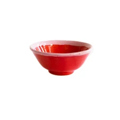 Val Pottery Inez Bowl Red/Pink Edge^ Køkken|Keramik & Porcelæn