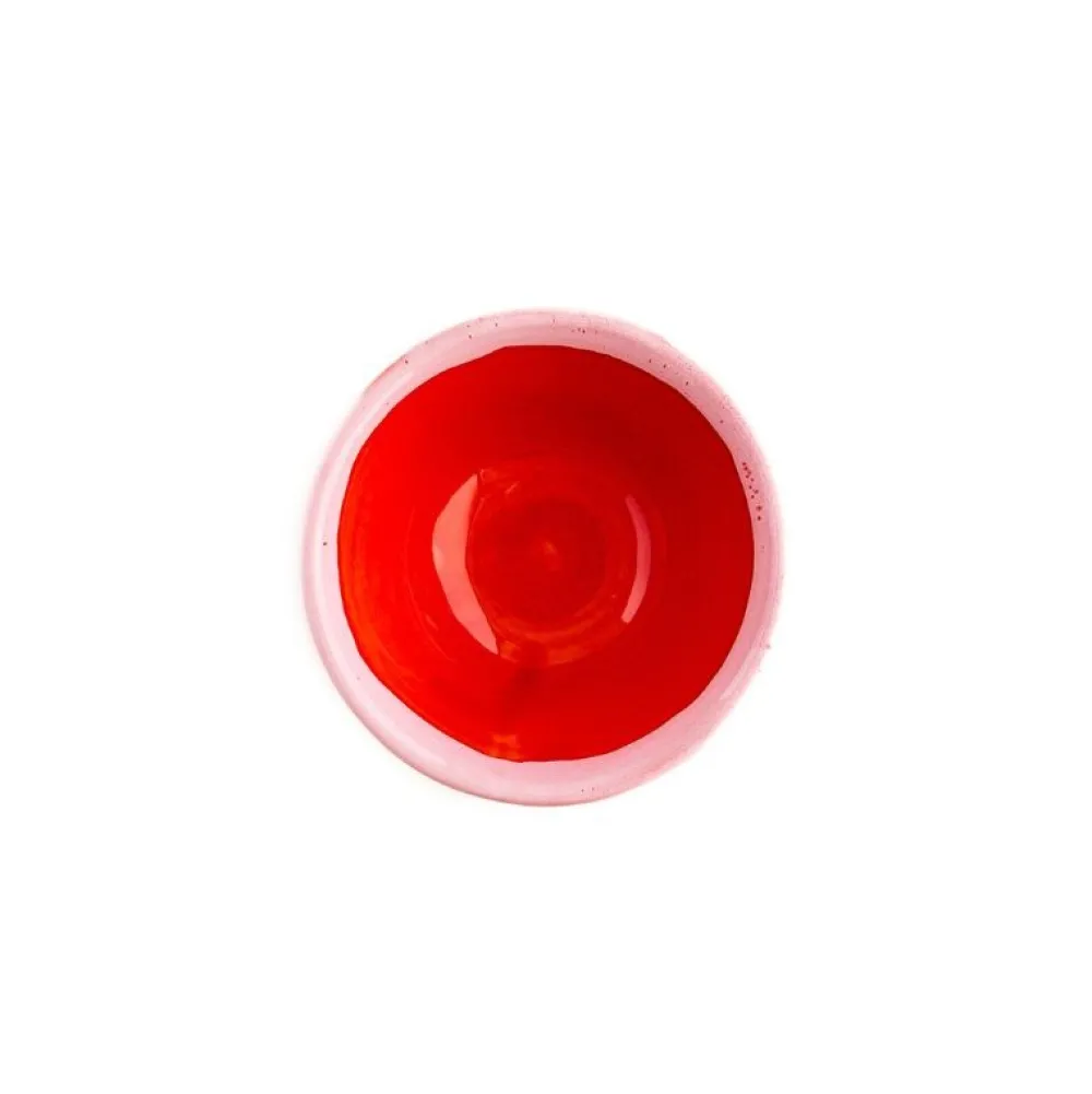 Val Pottery Inez Bowl Red/Pink Edge^ Køkken|Keramik & Porcelæn