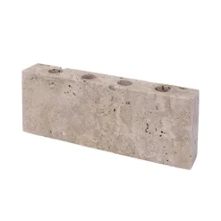 Wabi Sabi Nordic Epode Lysestage (4) Travertin^ Adventsstager|Andet Boligtilbehør