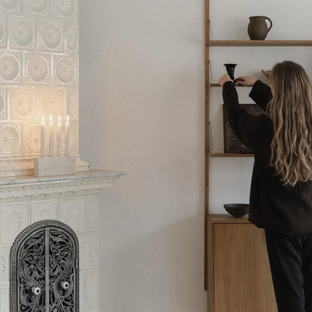 Wabi Sabi Nordic Epode Lysestage (4) Travertin^ Adventsstager|Andet Boligtilbehør