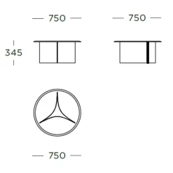 Wendelbo Arc Sofabord Medium Sort^ Borde|Stue
