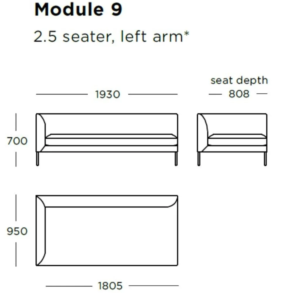 Wendelbo Blade Sofa Sasso col. 10^ Sofaer|Stue