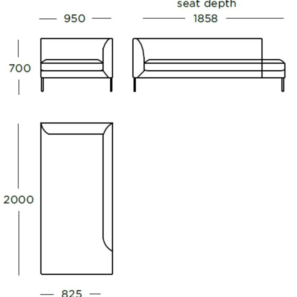 Wendelbo Blade Sofa Sasso col. 10^ Sofaer|Stue