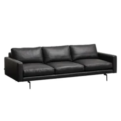 Wendelbo Edge V1 3-Pers. Sofa Sort Faith Læder^ Sofaer|Stue