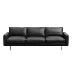Wendelbo Edge V1 3-Pers. Sofa Sort Faith Læder^ Sofaer|Stue