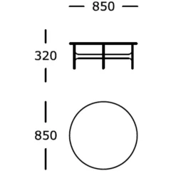 Wendelbo Floema Sofabord Large Sort^ Borde|Stue