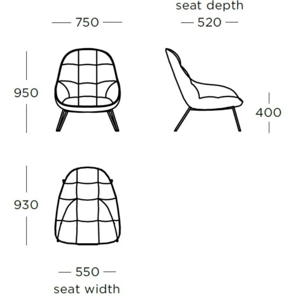 Wendelbo Mango Loungestol Remix Col. 143^ Stole|Stue