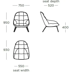 Wendelbo Mango Loungestol Remix Col. 346^ Stole|Stue