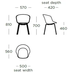 Wendelbo Mono V2 Spisebordsstol Hvid^ Stole|Stue