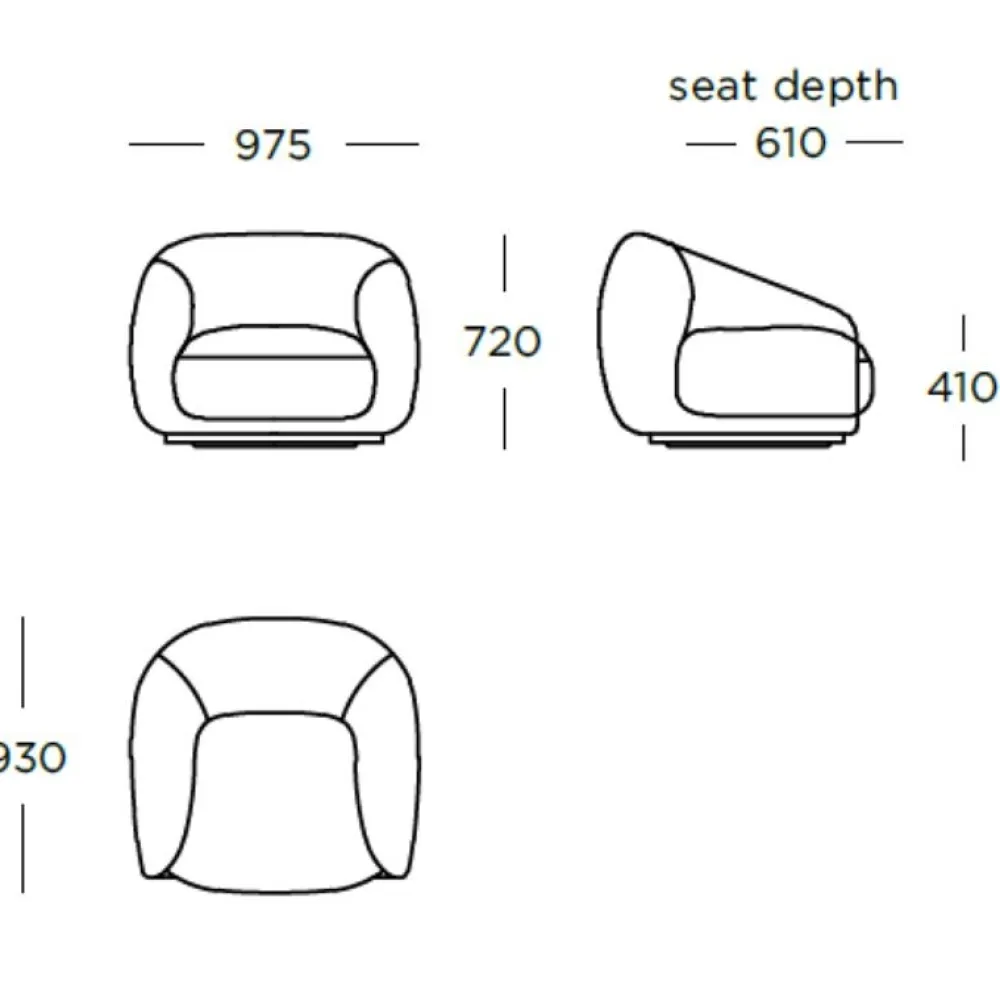 Wendelbo Montholon Loungestol Bosa Col. 04^ Stole|Stue