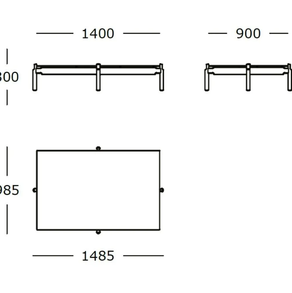 Wendelbo Notch Rectangular Large Sofabord^ Borde|Stue