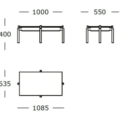 Wendelbo Notch Rectangular Medium Sofabord^ Borde|Stue