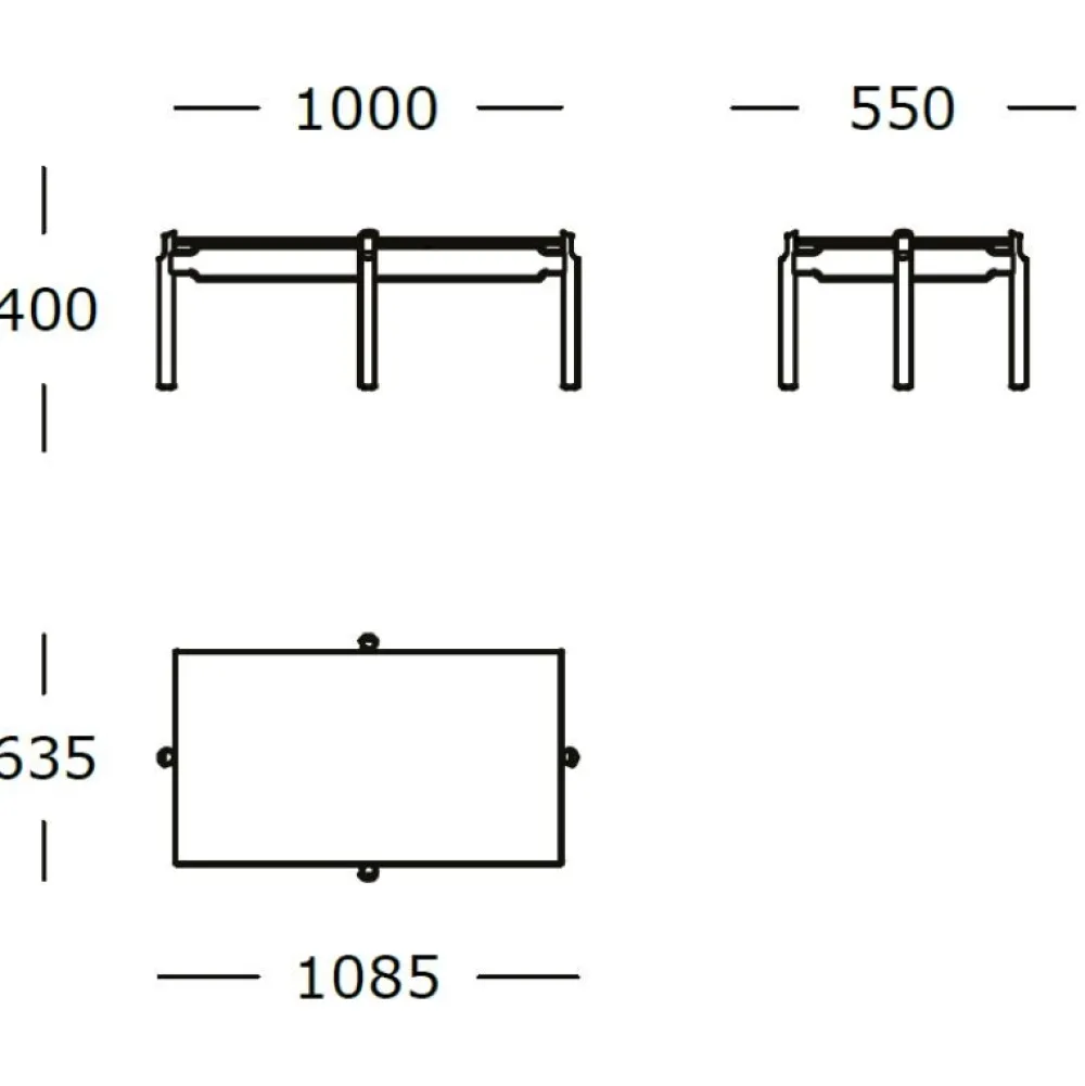 Wendelbo Notch Rectangular Medium Sofabord^ Borde|Stue