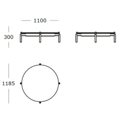 Wendelbo Notch Round Large Sofabord^ Borde|Stue