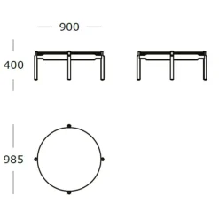 Wendelbo Notch Round Medium Sofabord^ Borde|Stue
