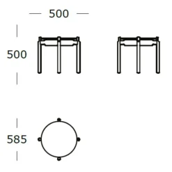 Wendelbo Notch Round Small Sofabord^ Borde|Stue